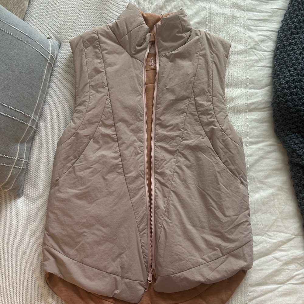 Free People Mauve Quilted Vest
